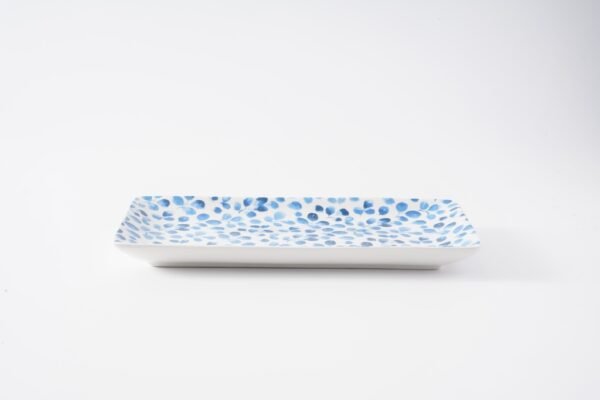 Blue Dots Floral Ceramic Dinner Set - 图片 3