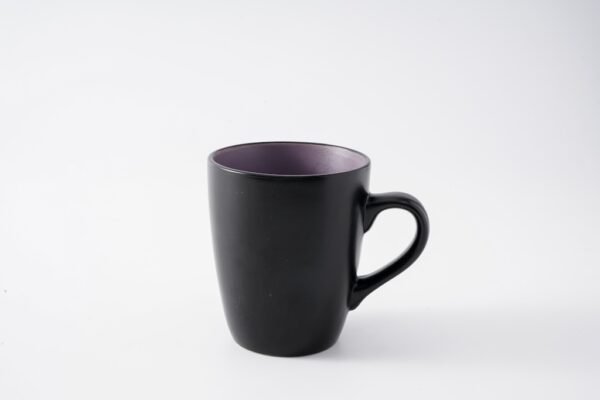 Lavender & Black Ceramic Dinnerware Set – Unique Dual-Tone Design - 图片 6