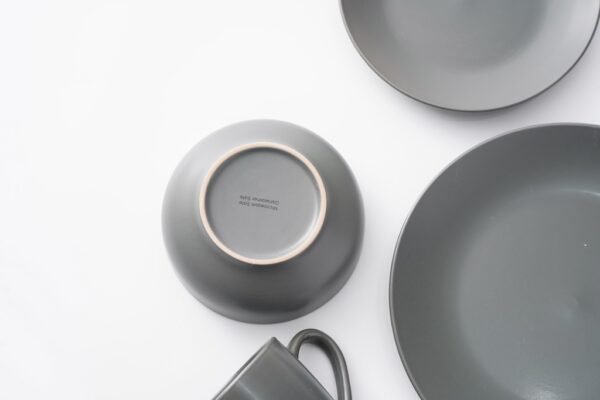 Dusty Blue Ceramic Dish Set – Subtle Modern Style - 图片 3