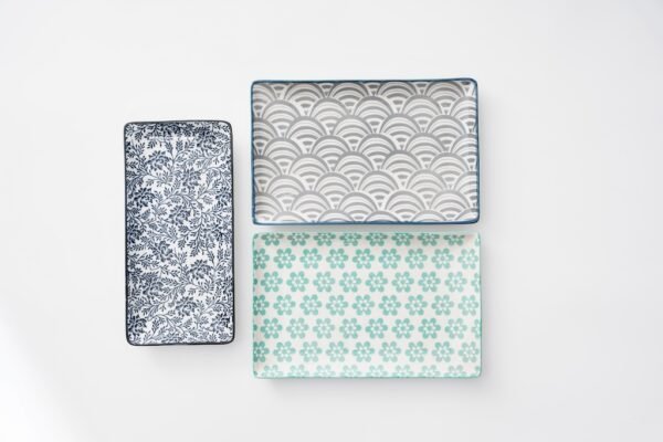 Ceramic Sushi & Appetizer Plates – Modern Rectangle Design