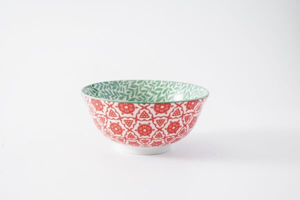 Hand-Painted Floral Ceramic Bowls – Multicolor Set of 4 - 图片 3