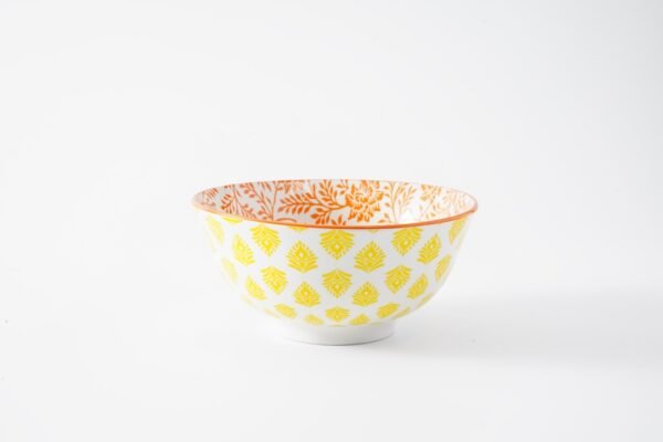 Hand-Painted Floral Ceramic Bowls – Multicolor Set of 4 - 图片 5