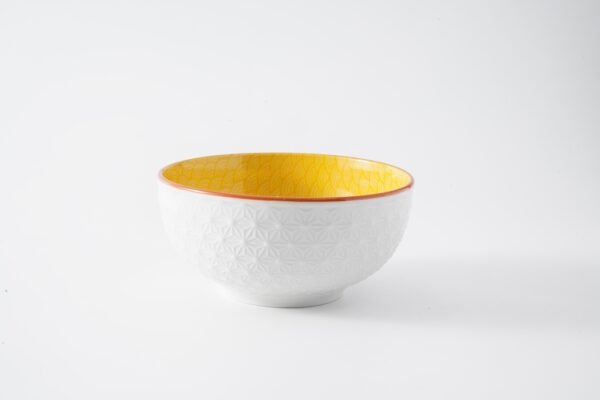 Black & Yellow Artistic Ceramic Bowls – Set of 3 - 图片 3