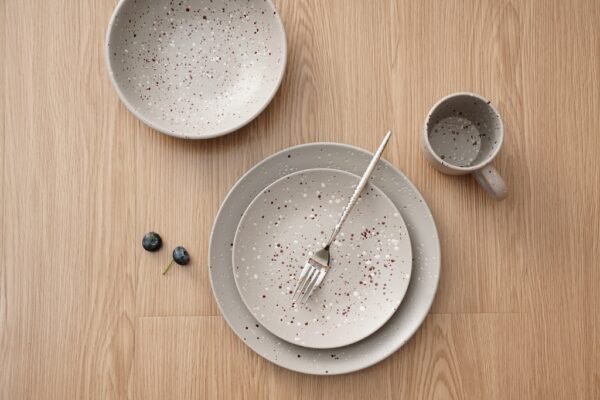 Stone Speckled Ceramic Dinnerware Set – Rustic Meets Modern - 图片 2