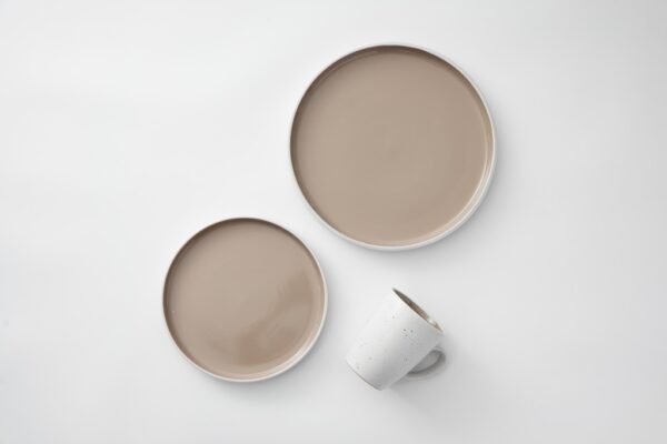 Taupe Matte Ceramic Dining Set – Neutral Sophistication