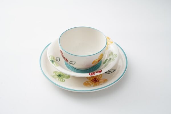 Handpainted tableware colorful flower pattern dinner set mug and saucer - 图片 5
