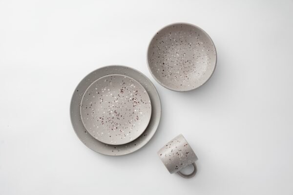 Stone Speckled Ceramic Dinnerware Set – Rustic Meets Modern