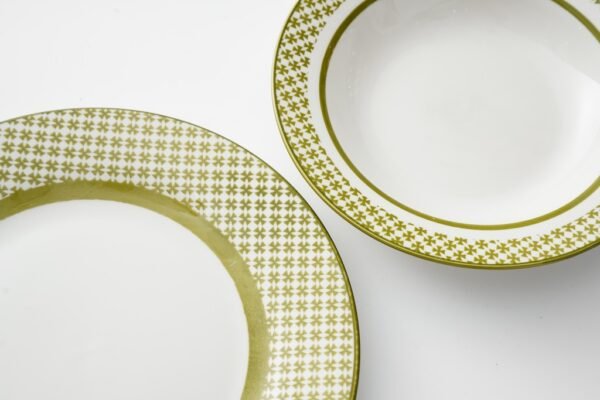 Plaid Ceramic Dinner Set – Pastel Hues for Everyday Charm - 图片 5