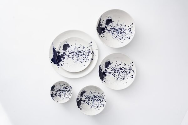 Minimalist Stripe Splatter Polka Dot Dinnerware Set - 图片 7