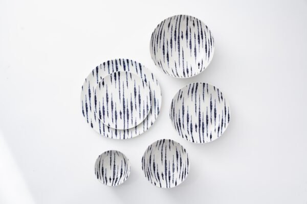 Minimalist Stripe Splatter Polka Dot Dinnerware Set - 图片 5