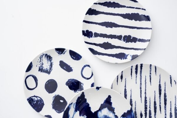 Minimalist Stripe Splatter Polka Dot Dinnerware Set - 图片 8