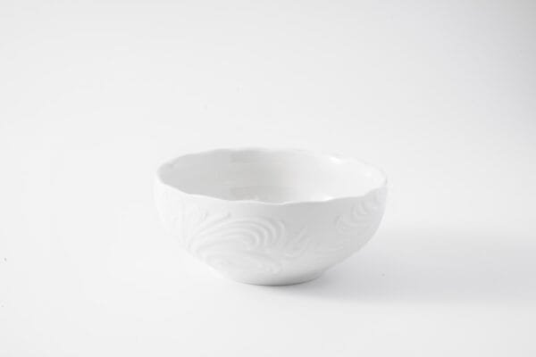 Elegant Embossed White Porcelain Dinnerware - 图片 4