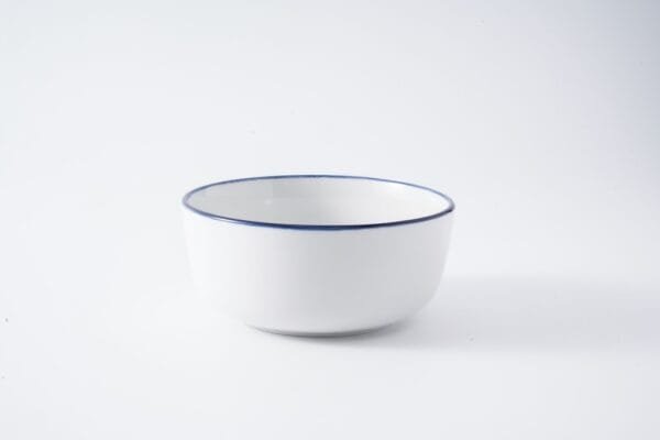 Classic Blue Rim White Porcelain Dinnerware Set - 图片 6