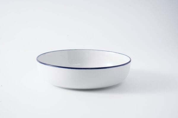 Classic Blue Rim White Porcelain Dinnerware Set - 图片 5