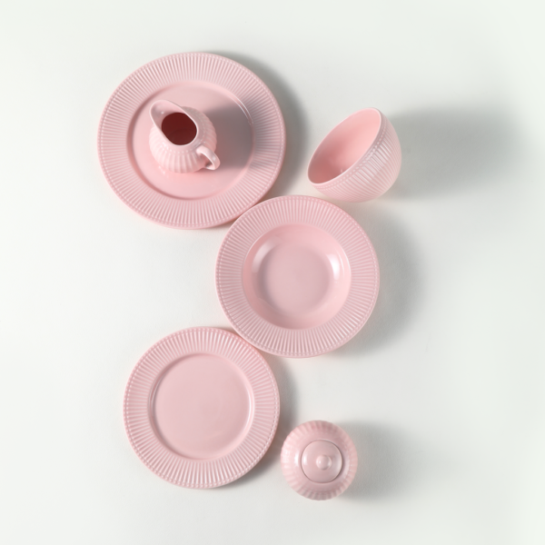 Blush Pink Ceramic Tableware Set – Elegance in Soft Pastels - 图片 9