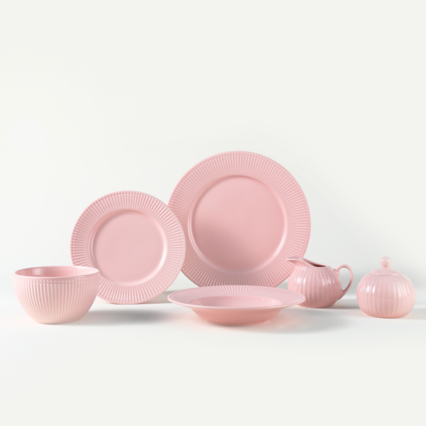 Blush Pink Ceramic Tableware Set – Elegance in Soft Pastels - 图片 2