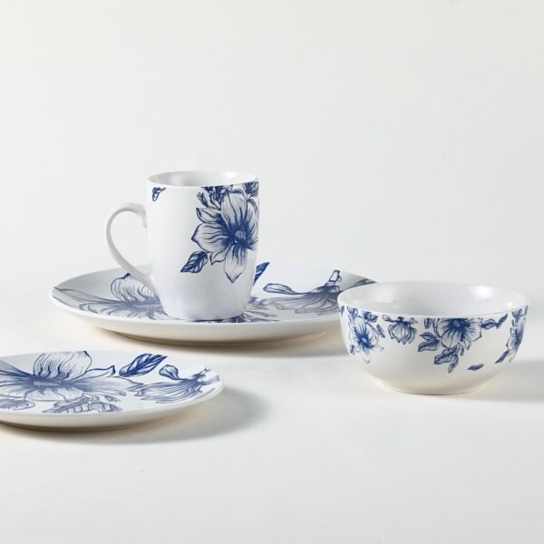 Classic Cyan Flower Pattern Dinnerware - 图片 3