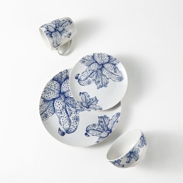 Light Blue Ceramic Plates & Bowls Set - Wholesale Dinnerware for Hotels and Restaurants - 图片 3