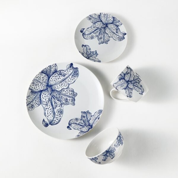 Light Blue Ceramic Plates & Bowls Set - Wholesale Dinnerware for Hotels and Restaurants - 图片 2