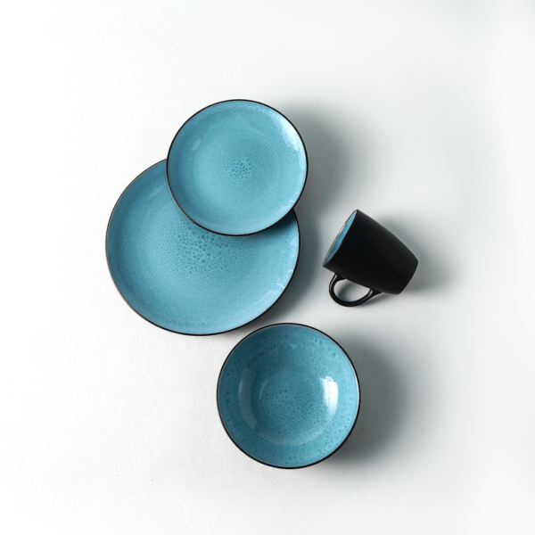 Blue Ceramic Plates & Bowls Set - Wholesale Dinnerware for Retailers - 图片 2