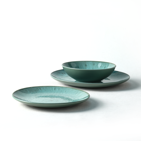 Green Ceramic Plates & Bowls Set - Wholesale Dinnerware for Hotels - 图片 4