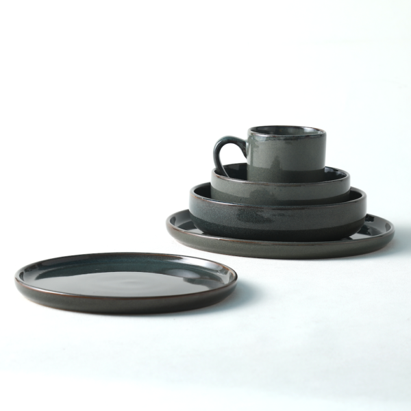 Black Ceramic Plates & Bowls Set - Premium Wholesale Dinnerware