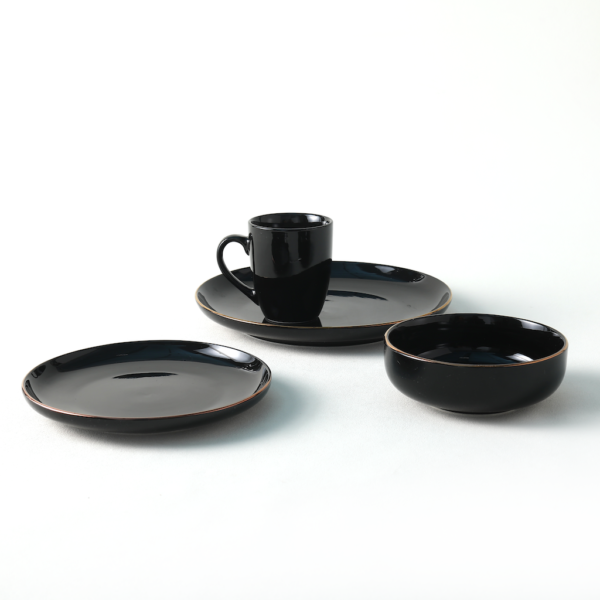Black Ceramic Plates & Cups Set - Wholesale Dinnerware for Restaurants - 图片 4