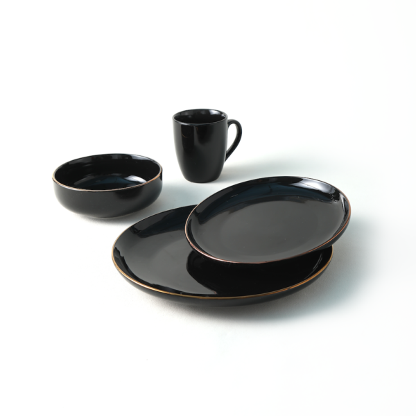 Black Ceramic Plates & Cups Set - Wholesale Dinnerware for Restaurants - 图片 2