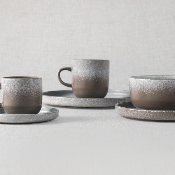 Grey Speckled Ceramic Dinnerware Set – Modern Minimalist Style - 图片 8