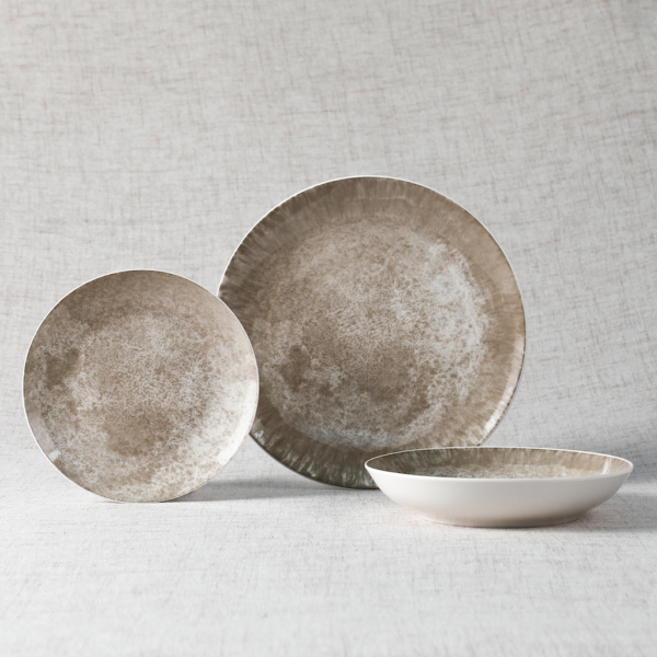 Gray Ceramic Plates & Bowls Set - Wholesale Dinnerware for Hotels