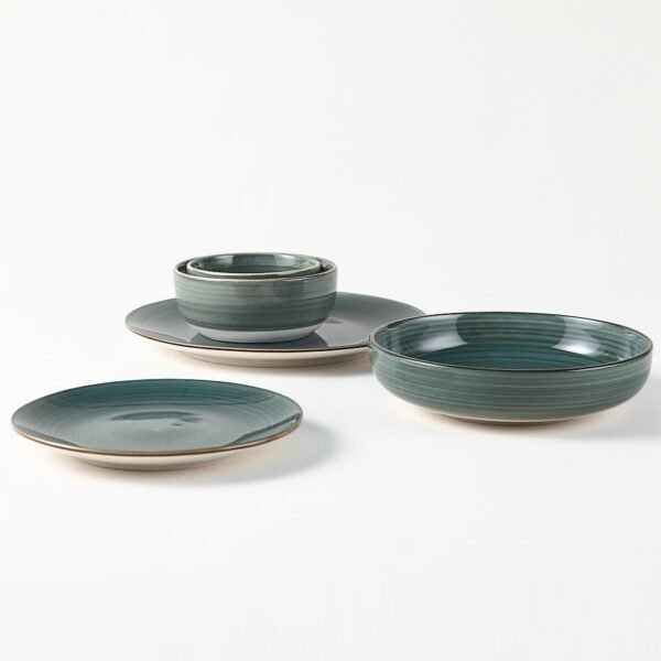 Blue Patterned Ceramic Dinnerware Set - Plates, Bowls, & Mugs for Wholesale - 图片 3