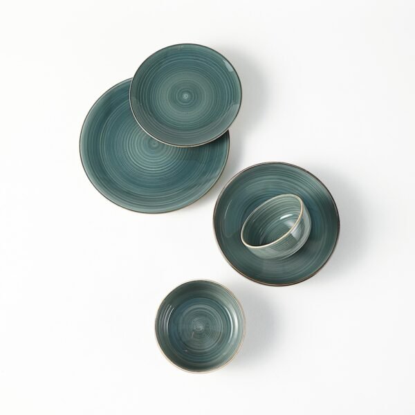 Blue Patterned Ceramic Dinnerware Set - Plates, Bowls, & Mugs for Wholesale - 图片 2