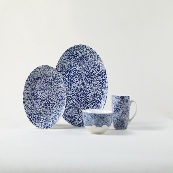 Classic Blue and White Ceramic Plates & Bowls Set - Wholesale Dinnerware Collection - 图片 3