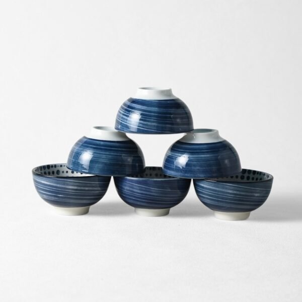 Handcrafted Japanese Ceramic Bowls – Geometric Designs - 图片 2